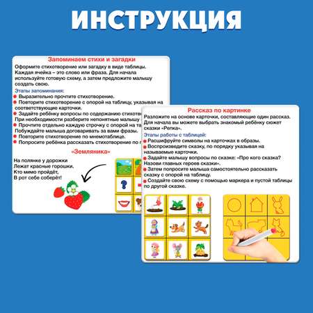 Развивающий набор IQ-ZABIAKA «Мнемотаблица»