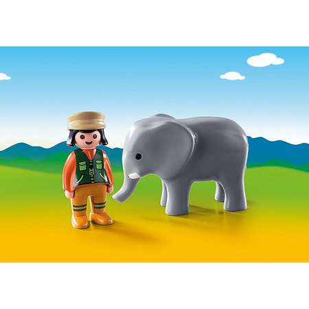 Конструктор Playmobil Смотритель зоопарка со слоном