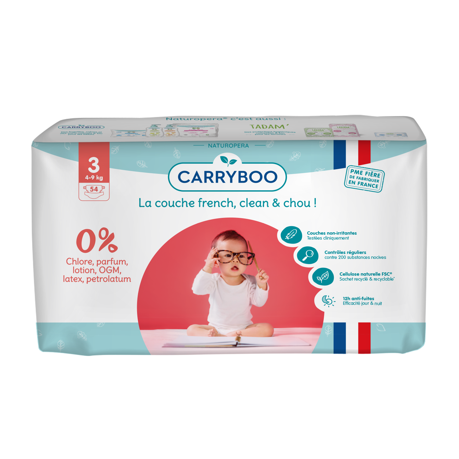 Подгузники CARRYBOO Economy Packs T3 4-9 кг 54 шт - фото 1