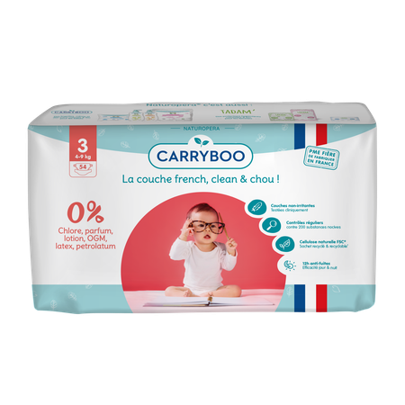 Подгузники CARRYBOO Economy Packs T3 4-9 кг 54 шт