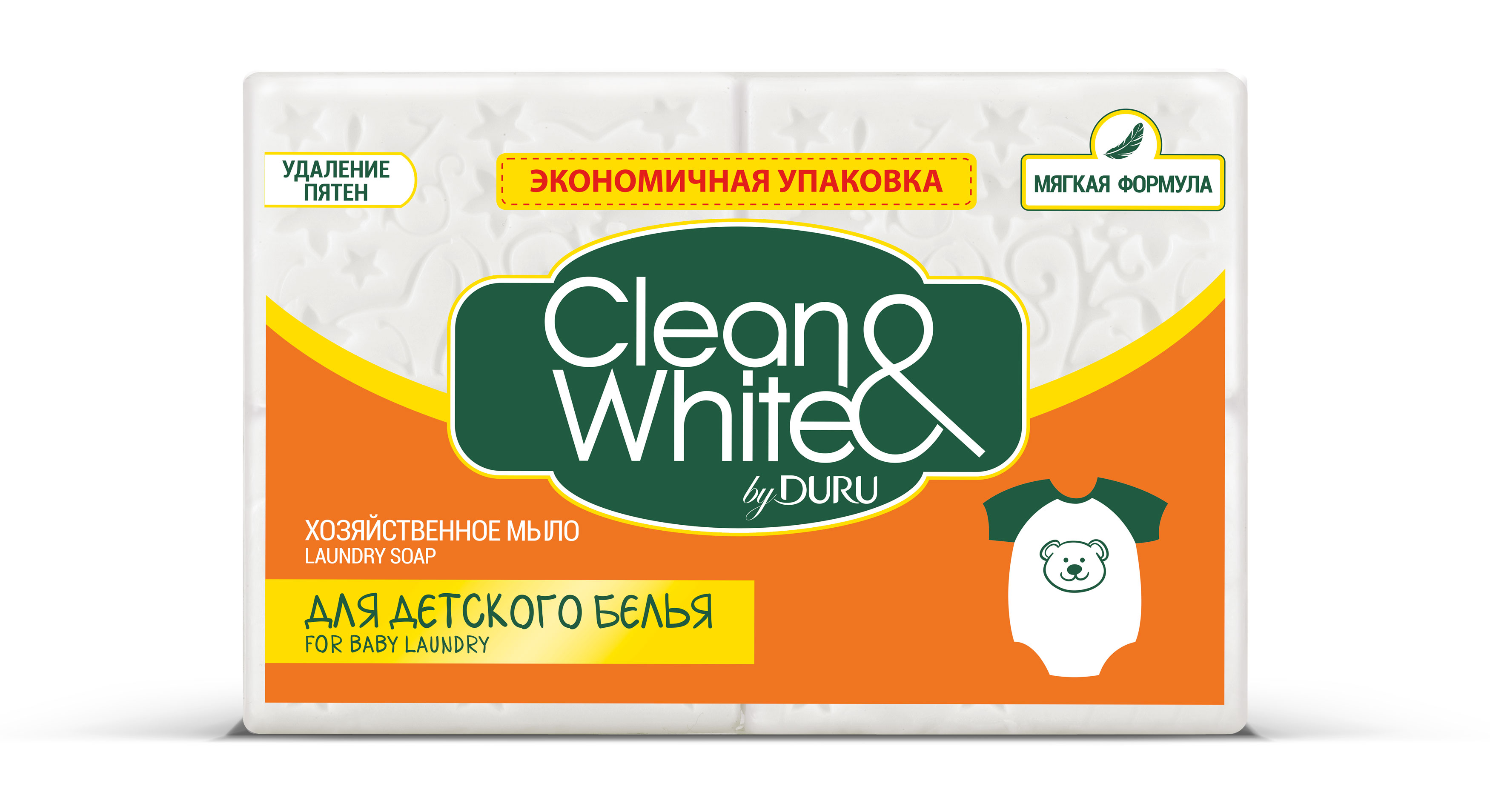 Мыло хозяйственное DURU Clean White Для детского белья 4 шт х 120г