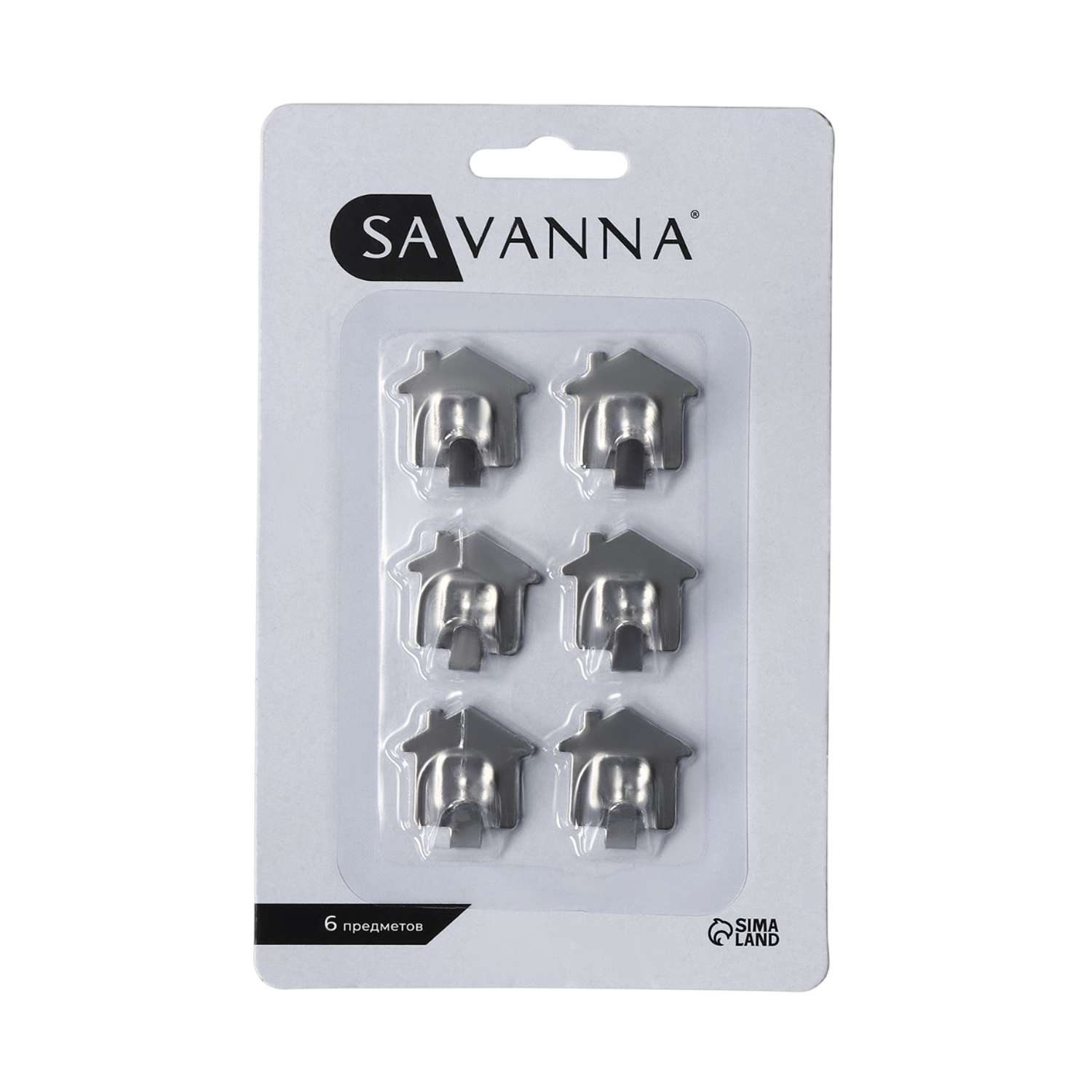 Набор металлических крючков SAVANNA Дом 6шт 4686335 - фото 4