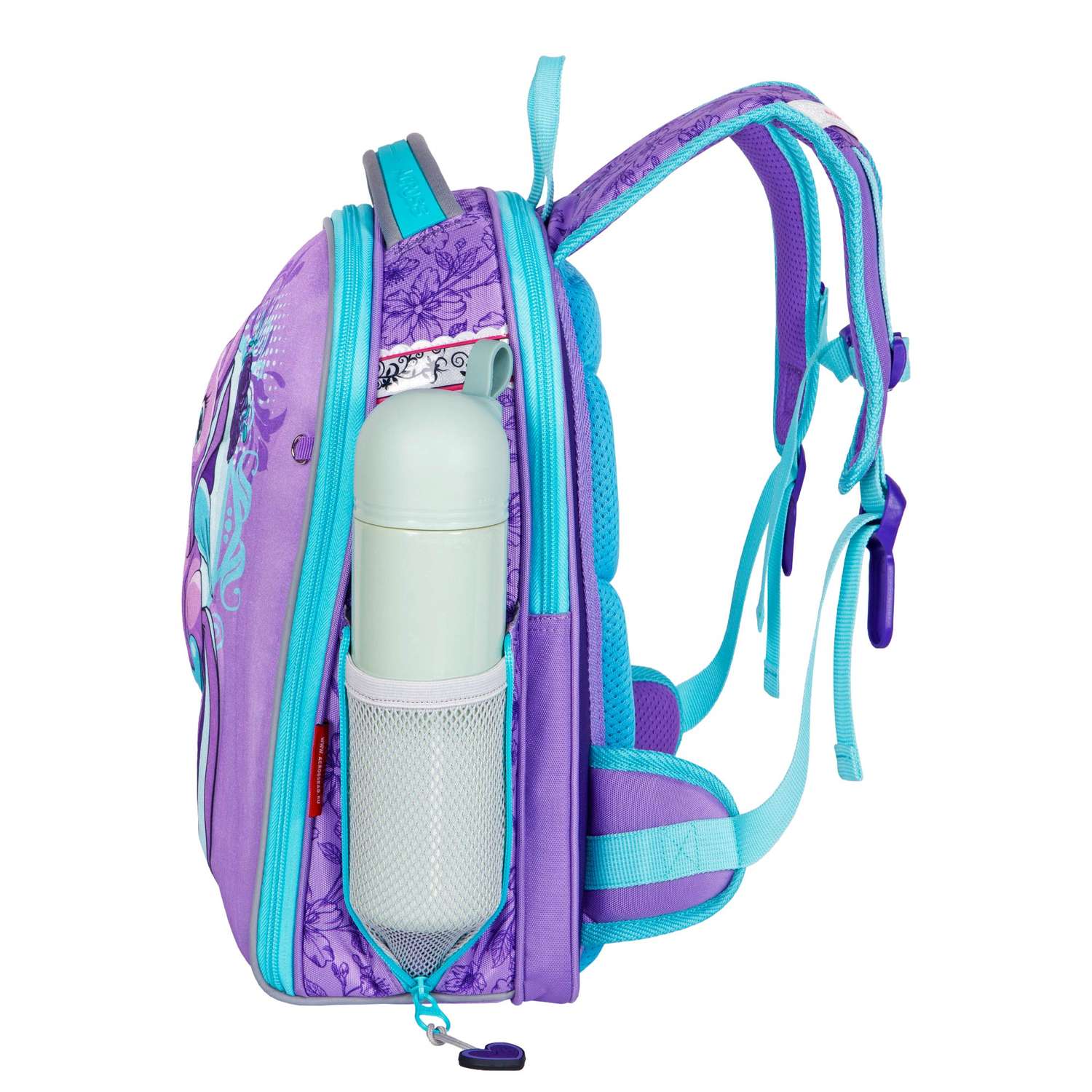 Рюкзак школьный ACROSS с наполнением: мешок для обуви пенал папка и брелок - фото 3