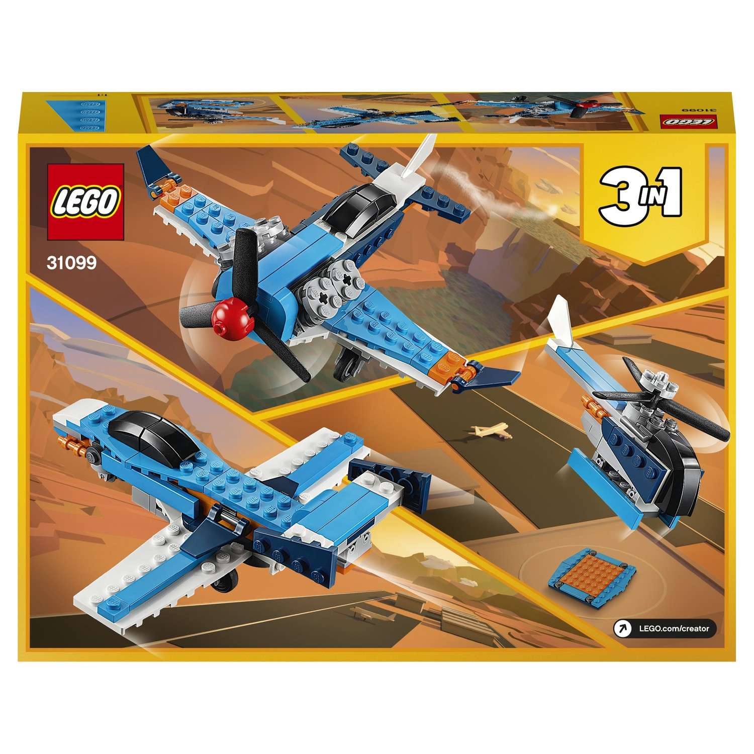Конструктор LEGO Creator Винтовой самолет 31099 - фото 3