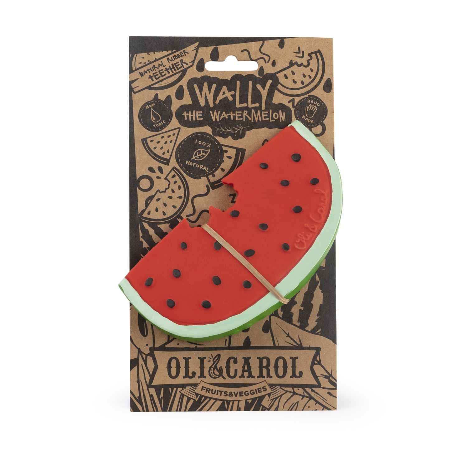 Прорезыватель грызунок OLI and CAROL Wally The Watermelon из натурального каучука - фото 9