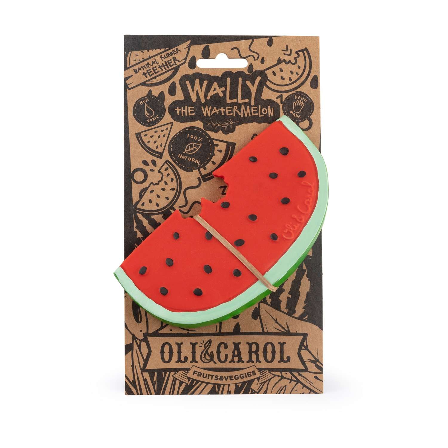 Прорезыватель грызунок OLI and CAROL Wally The Watermelon из натурального каучука - фото 2