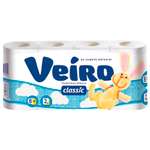 Туалетная бумага Veiro Classic белая 2-х слойная 8 рулонов