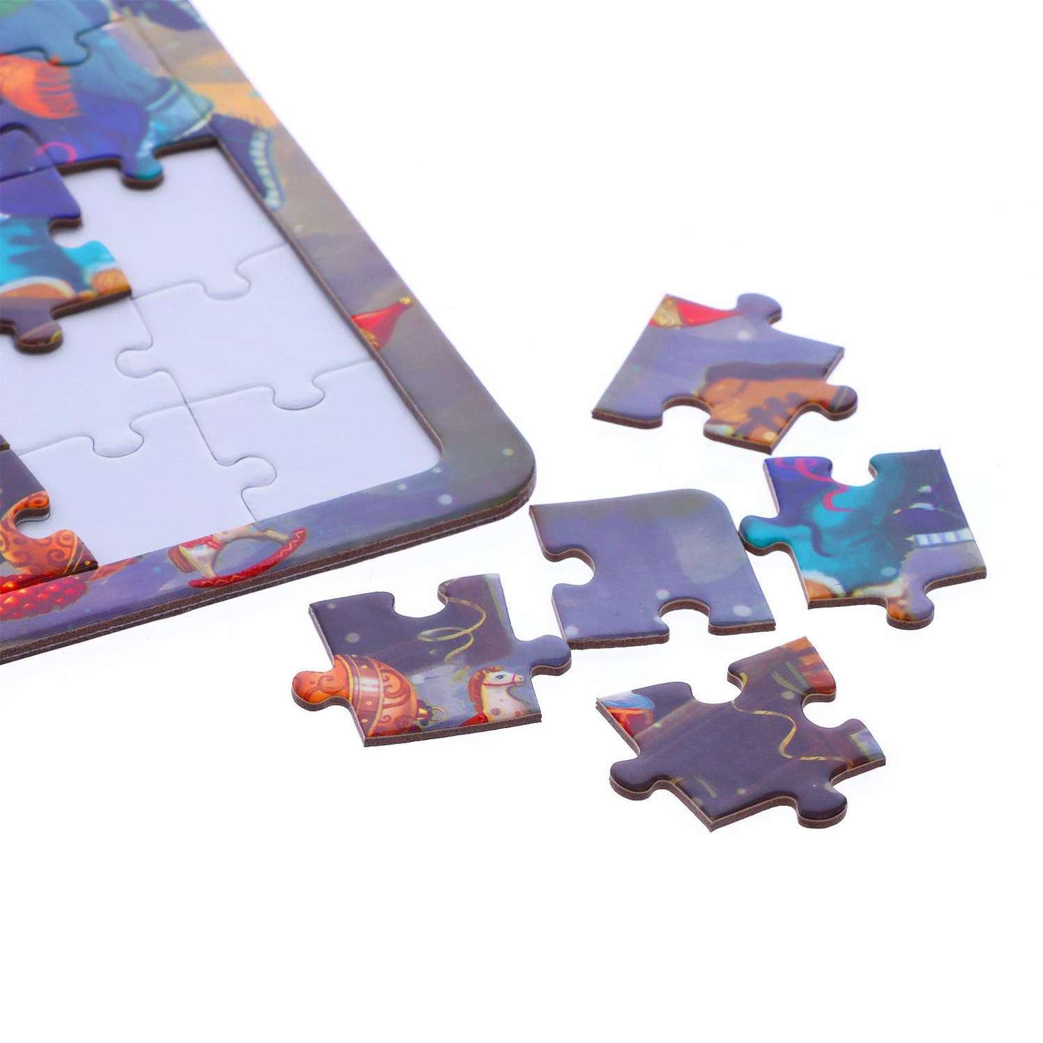 Набор пазлов Puzzle Time в рамке «Здравствуй Новый год» 35 42 54 детали - фото 4