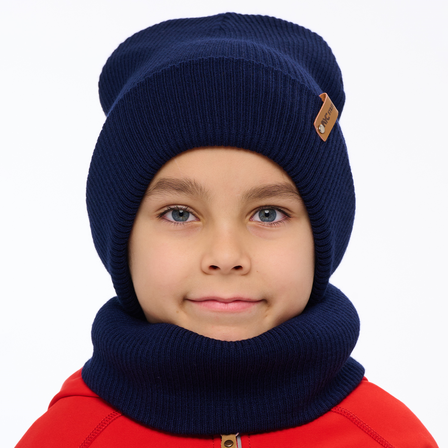 Шапка и снуд NYCkids NYC-H-42-lopataB-Dblue - фото 4