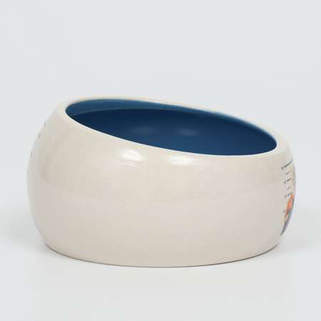 Миска Пижон керамическая со скошенным краем «Tasty» 200мл 10.5х5.6 см голубая