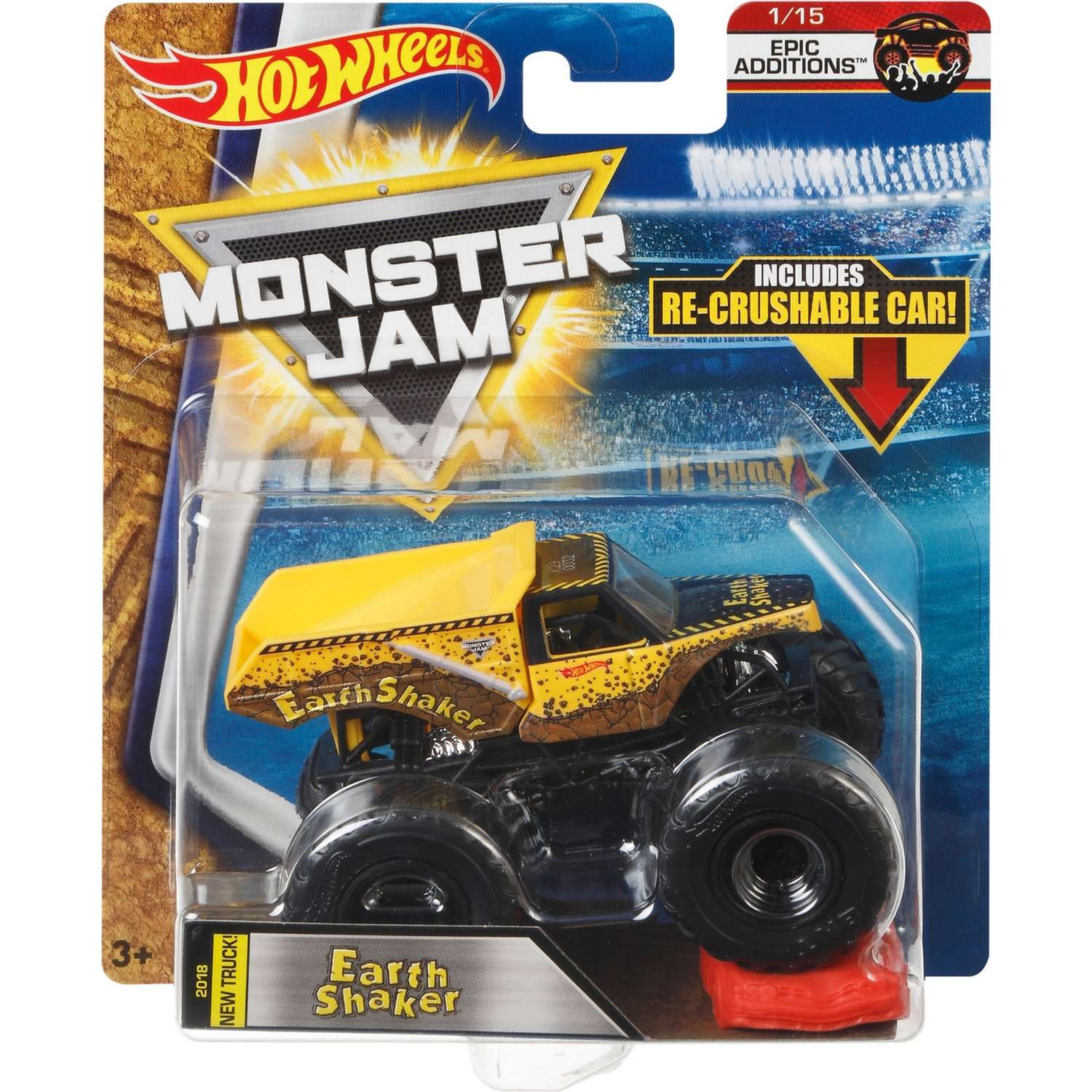 Машина Hot Wheels Monster Jam 1:64 Epic Edditions Сотрясатель земли DWL38 21572 - фото 2