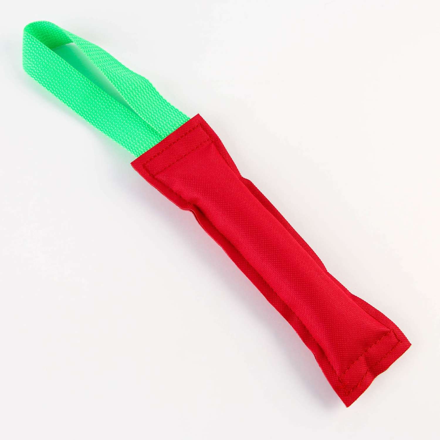 Игрушка-кусалка Пушистое счастье с 1 ручкой красная 20х5 см - фото 2