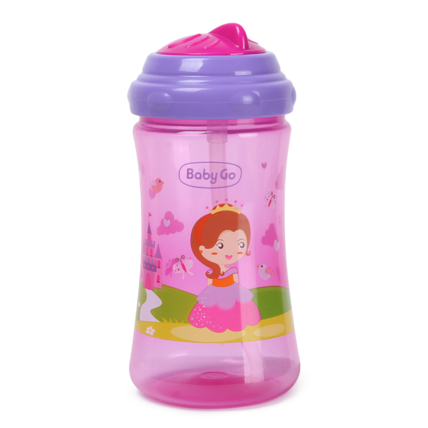 Поильник BabyGo с трубочкой 300мл Purple Z-005 - фото 1