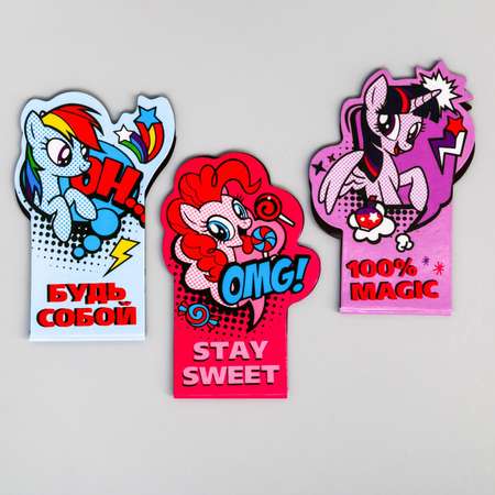 Открытка Hasbro с магнитными закладками «Пони» My Little Pony 3 шт