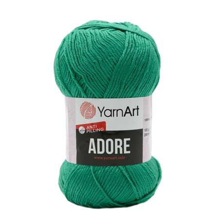 Пряжа для вязания YarnArt Adore 100 гр 280 м акрил с эффектом анти-пиллинга 5 мотков 370 изумрудный