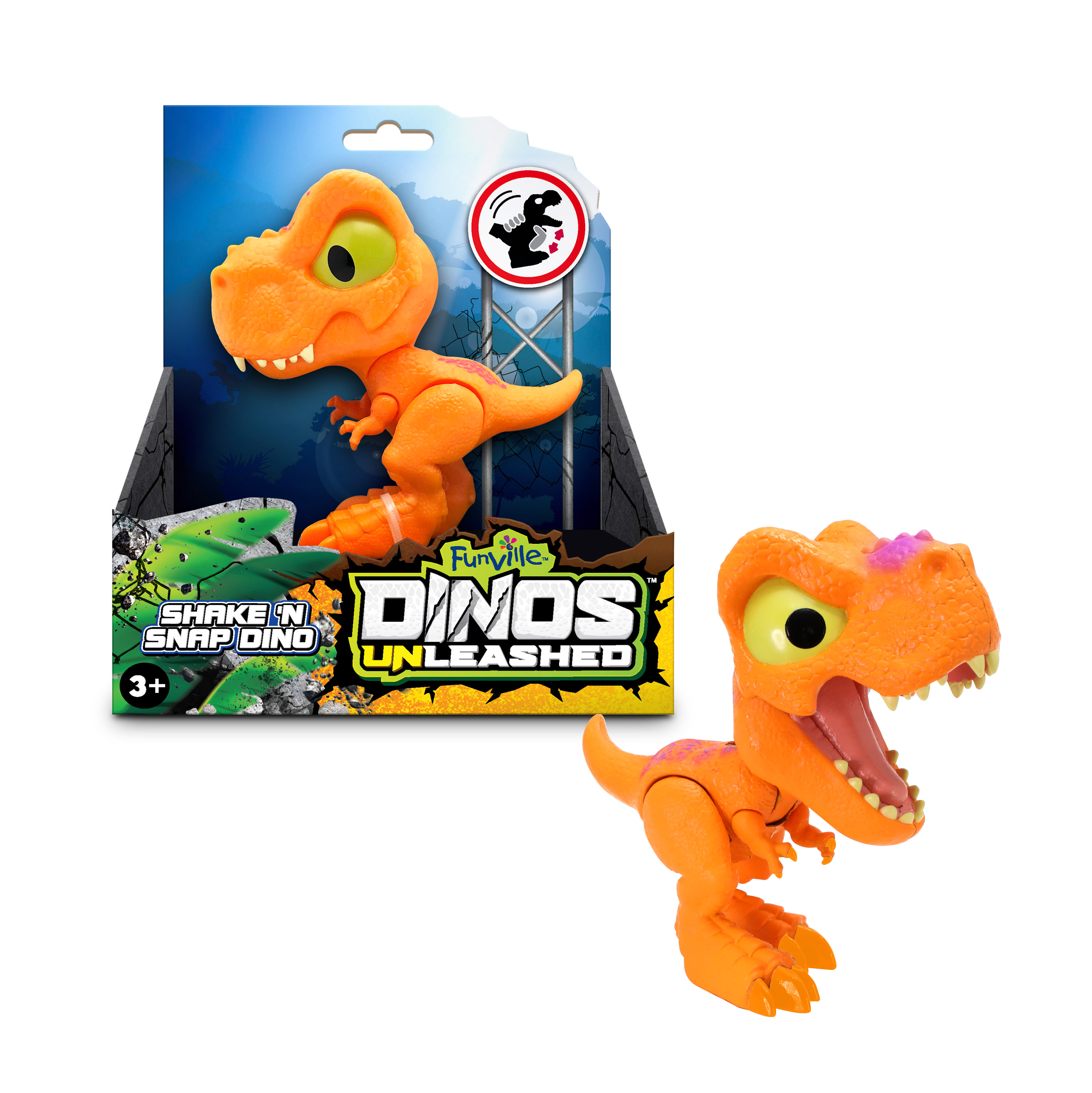 Фигурка динозавра Dinos Unleashed клацающий тираннозавр мини - фото 2