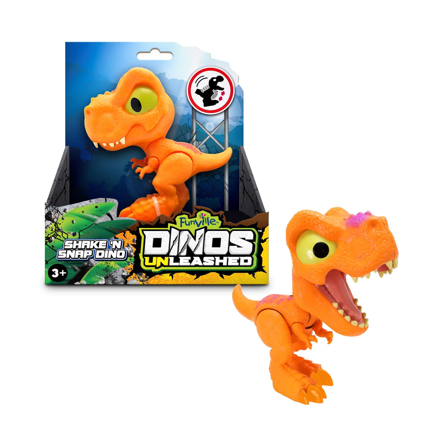 Фигурка динозавра Dinos Unleashed клацающий тираннозавр мини - фото 2
