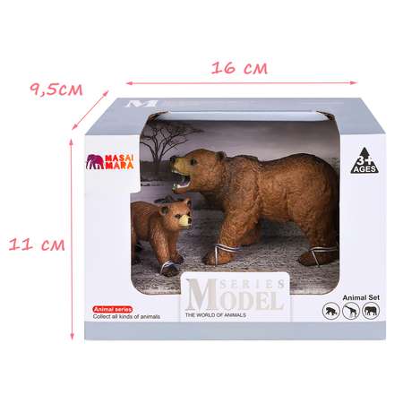 Игрушка фигурка Masai Mara Семья бурых медведей Мир диких животных MM211-143