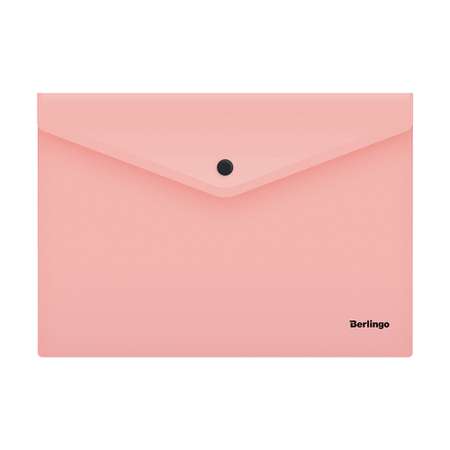 Папка-конверт на кнопке BERLINGO Instinct А4 180мкм фламинго набор 10 шт