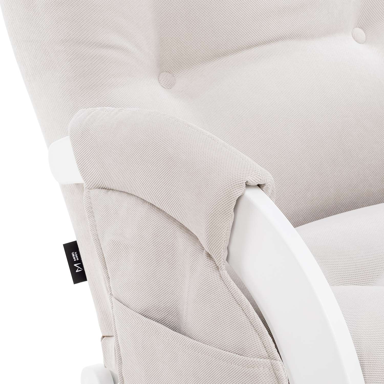 Кресло для кормления Milli Dream с карманами Молочный дуб ткань Verona Light Grey - фото 11