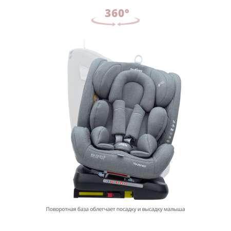 Автокресло Indigo TOURNEO ISOFIX группа 0+1+2+3 (0-36 кг) св.серый