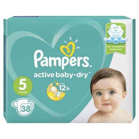 Подгузники Pampers Active Baby-Dry 5 11-16кг 38шт