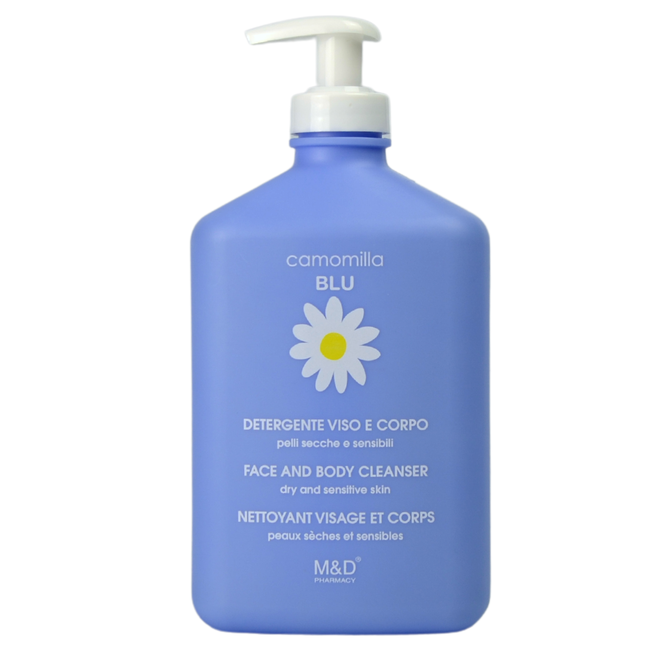 Гель для умывания лица и тела Camomilla BLU для чувствительной кожи Face and body cleanser 500 мл - фото 1