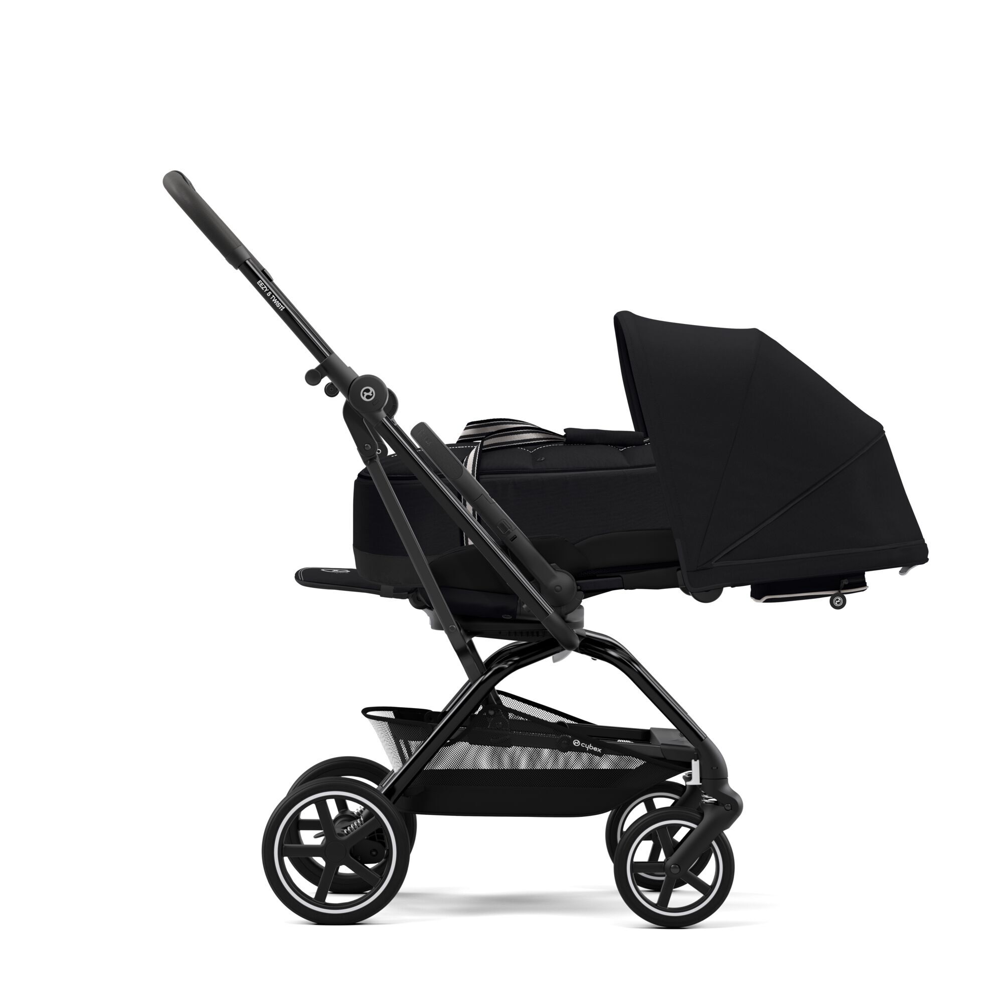 Коляская детская Cybex Eezy S Twist+ 2 BLK Moon Black с бампером - фото 6