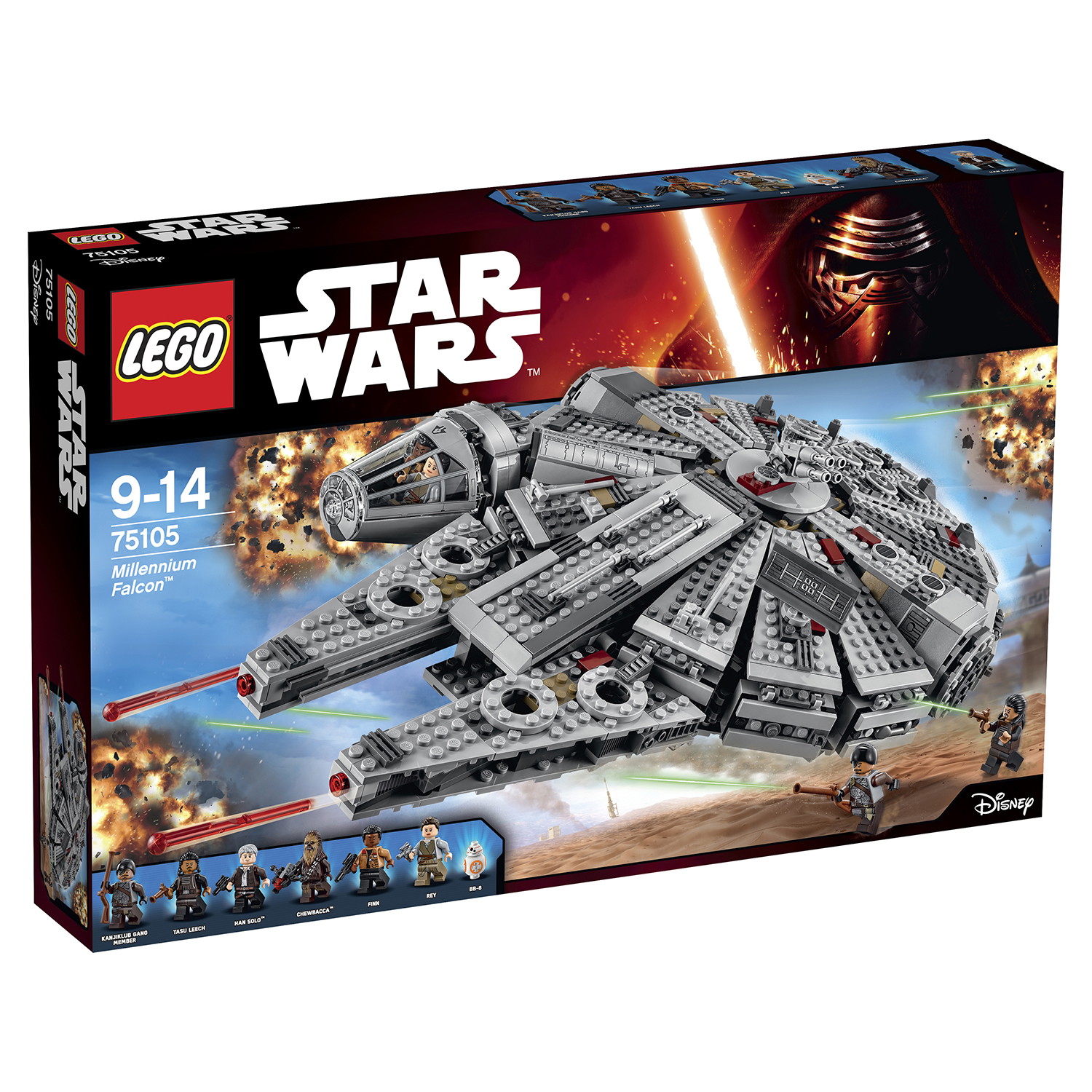 Конструктор LEGO Star Wars TM Сокол Тысячелетия (Millennium Falcon™)  (75105) купить по цене 12999 ₽ в интернет-магазине Детский мир