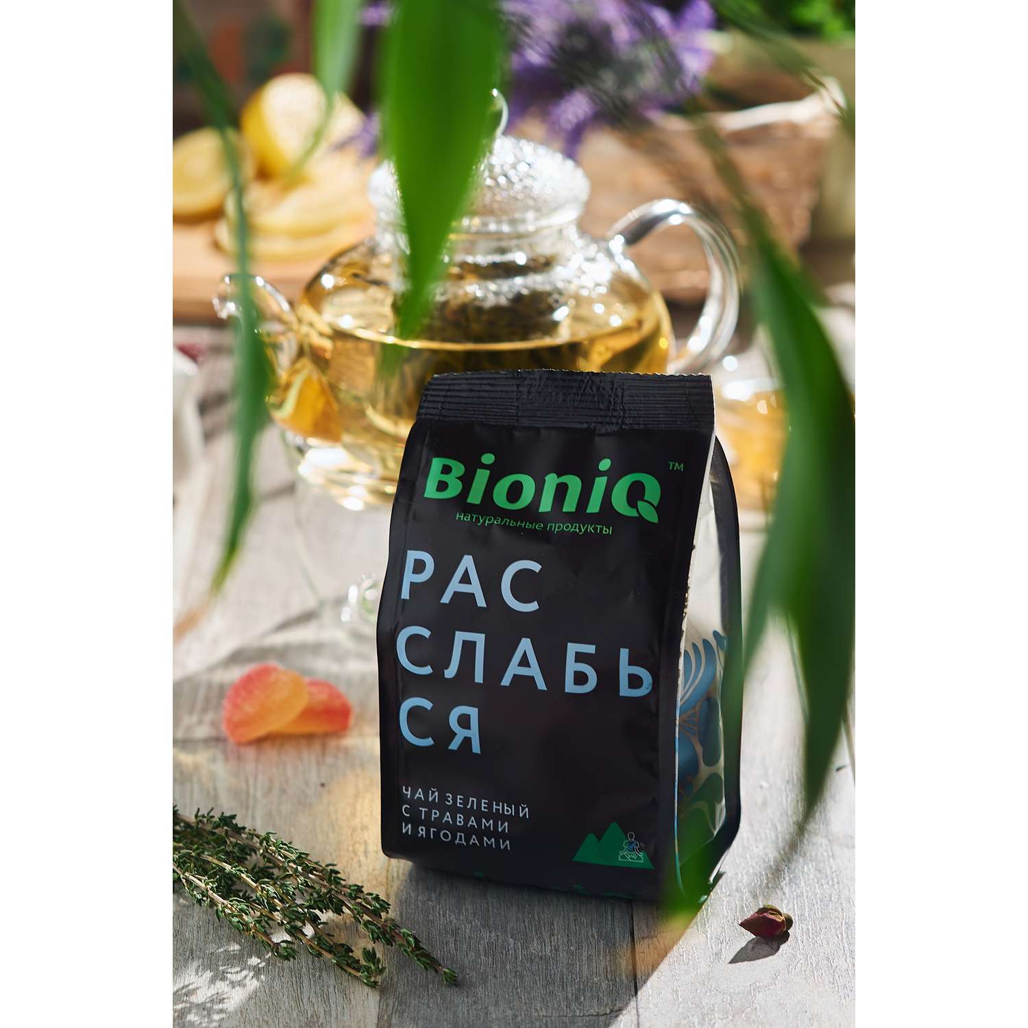 Чай зеленый Bioniq Расслабься с ягодами и травами 50 гр - фото 2