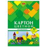 Цветной картон Hatber 10 лист.