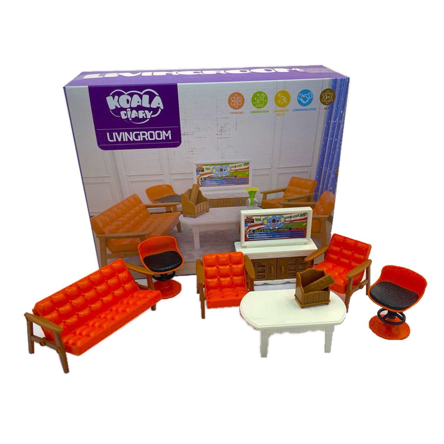 Игровой набор SHARKTOYS Игрушечная мебель для куклы Гостинная 1040000012 - фото 1