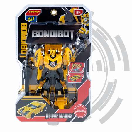Трансформер BONDIBON BONDIBOT 2 в 1 робот-автомобиль желтого цвета