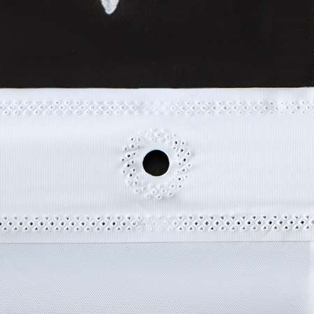 Штора для ванны Доляна «Белые цветы» 180×180 см EVA