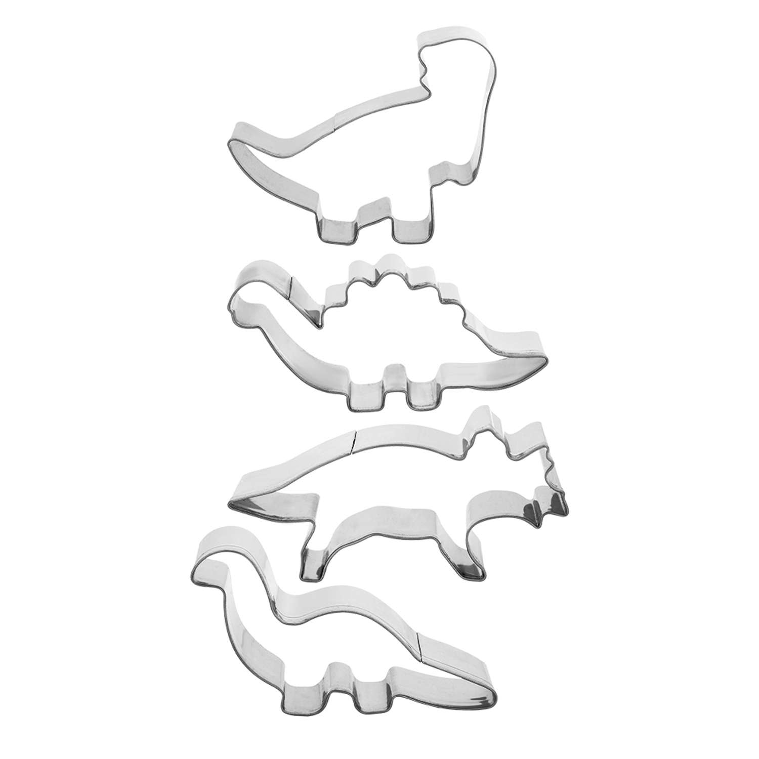 Форма для печенья Marmiton Динозаврики 8-10 см 4 шт нержавеющая сталь - фото 2