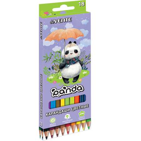 Карандаши цветные deVENTE Panda 18 цветов в картонной коробке