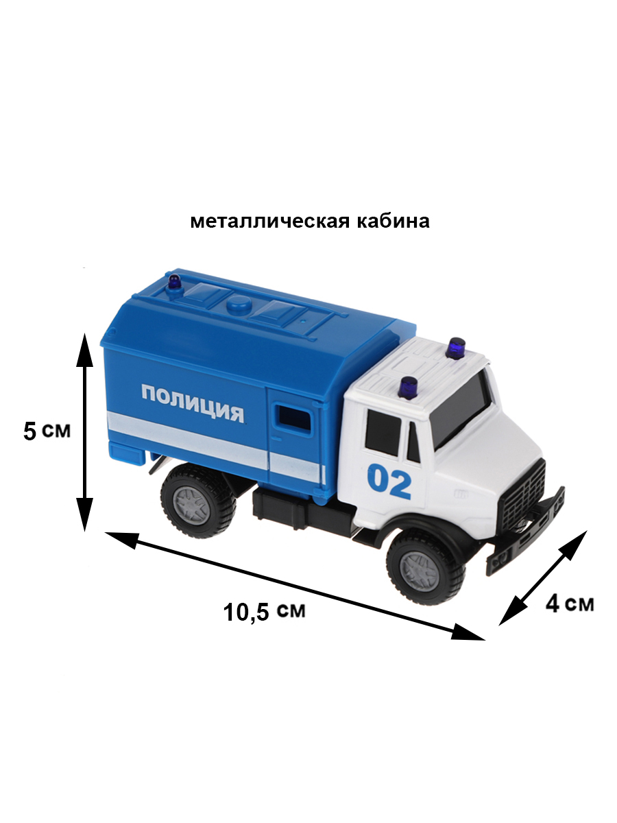 Гараж Пламенный мотор Полиция и полицейский металлический фургон 1:43  купить по цене 1146 ₽ в интернет-магазине Детский мир