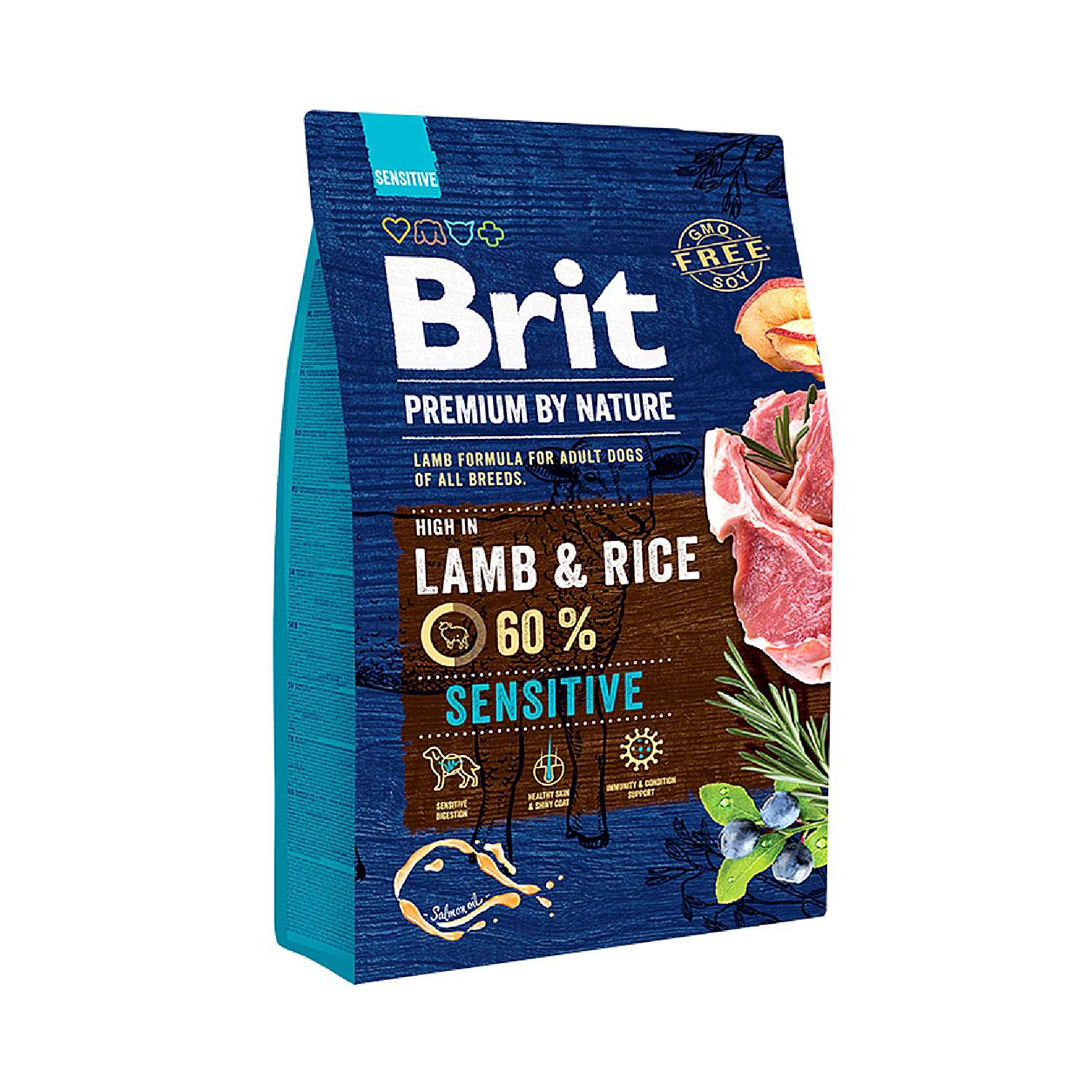 Корм Brit Premium 3кг для собак с чувствительным пищеварением ягненок - фото 1