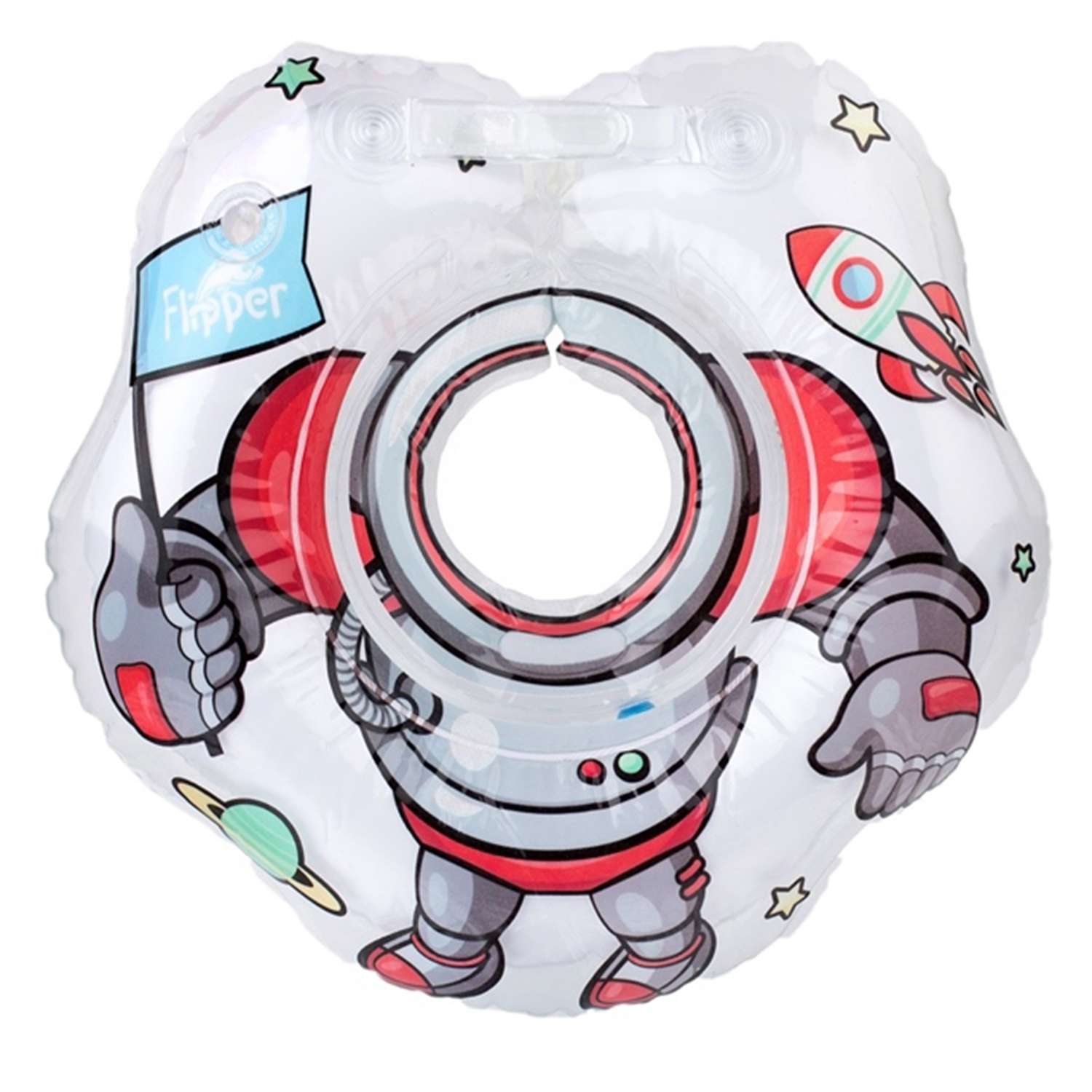 Круг на шею ROXY-KIDS Kids для купания малышей надувной Flipper Космонавт - фото 1