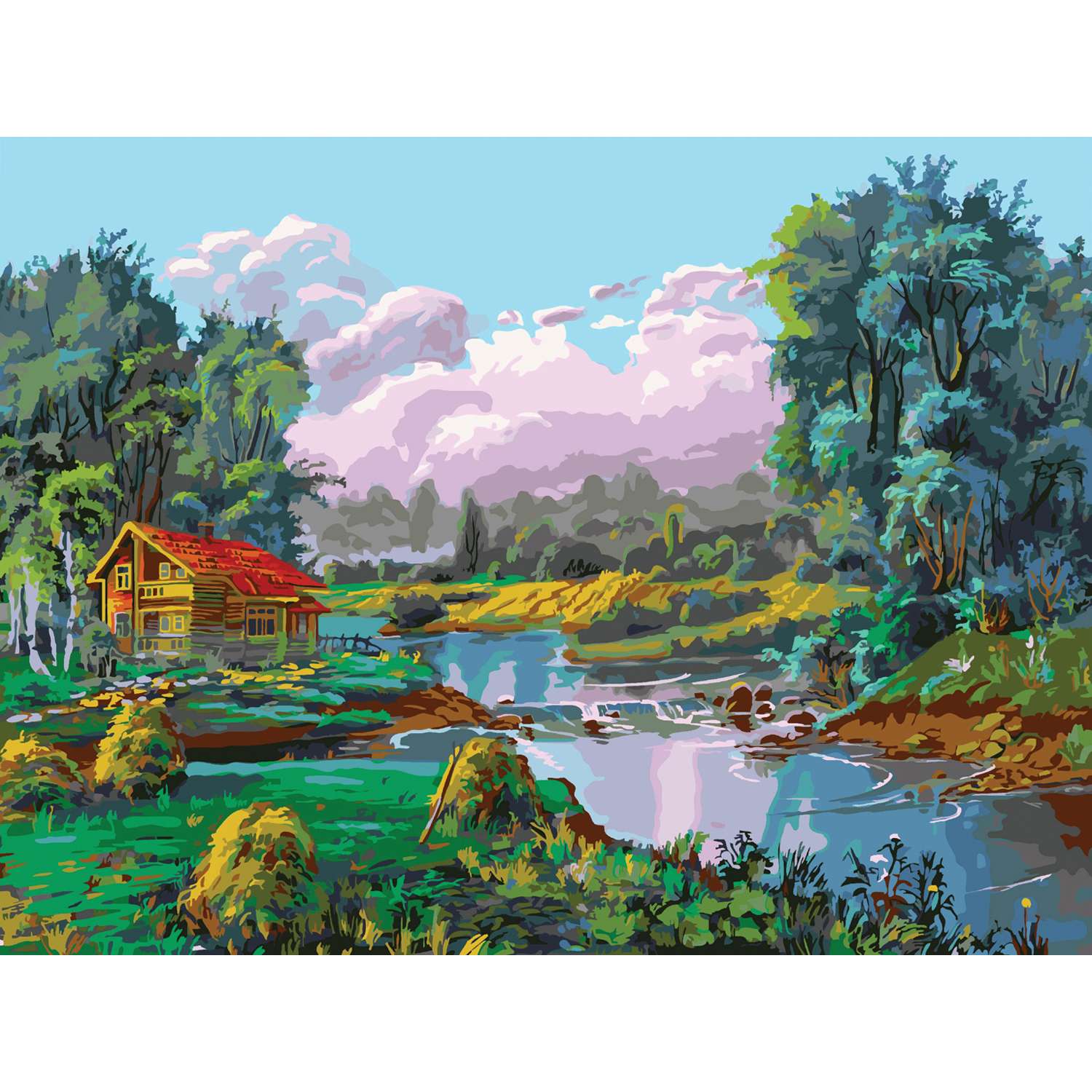 Набор для рисования Белоснежка Стога у реки (067-AS) - фото 1