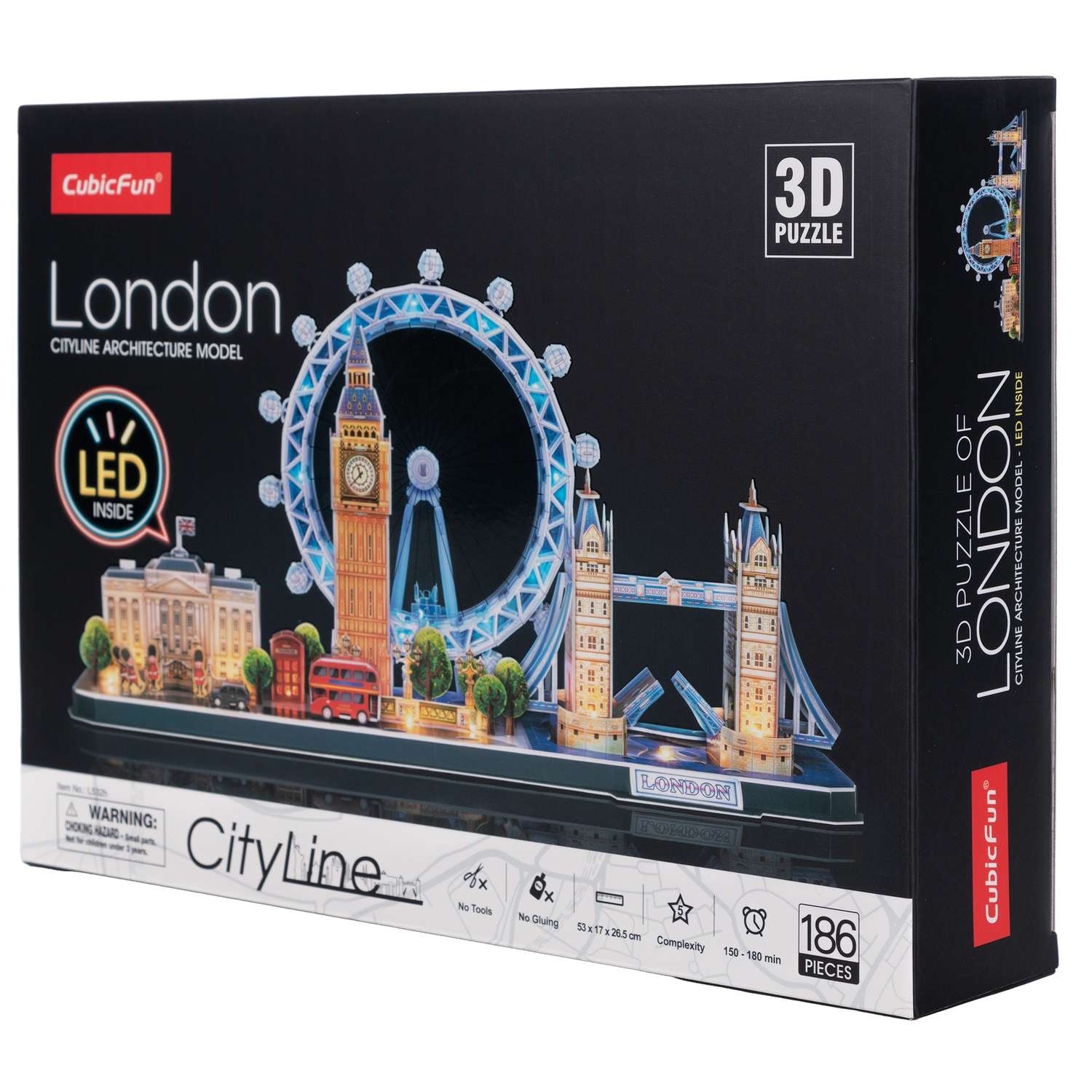 Пазл 3D CubicFun Лондон 186деталей L532h - фото 4