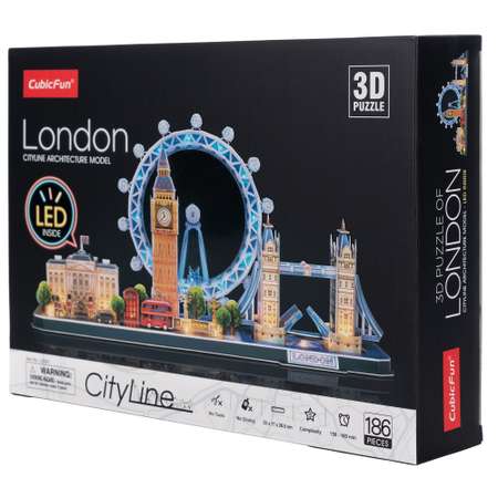 Пазл 3D CubicFun Лондон 186деталей L532h