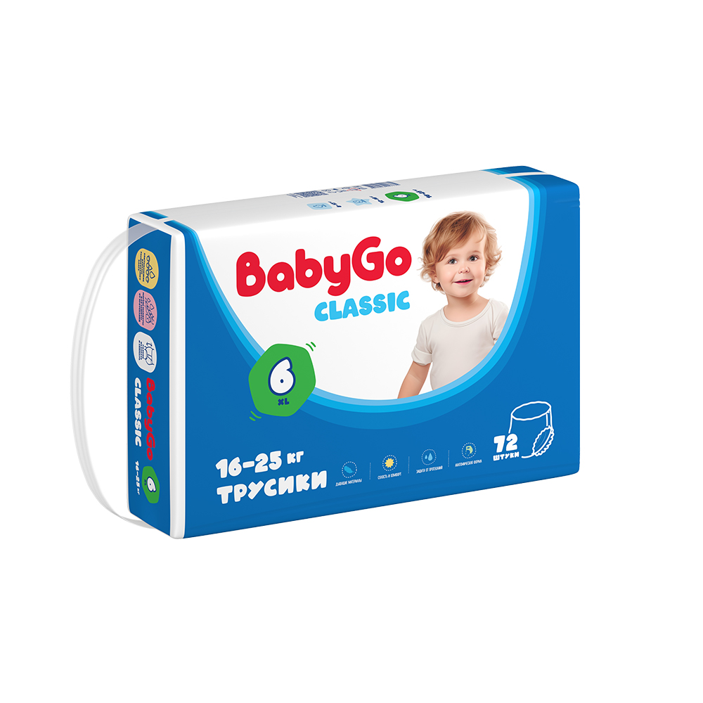 Трусики BabyGo 72 шт. XL 16-25 кг - фото 5