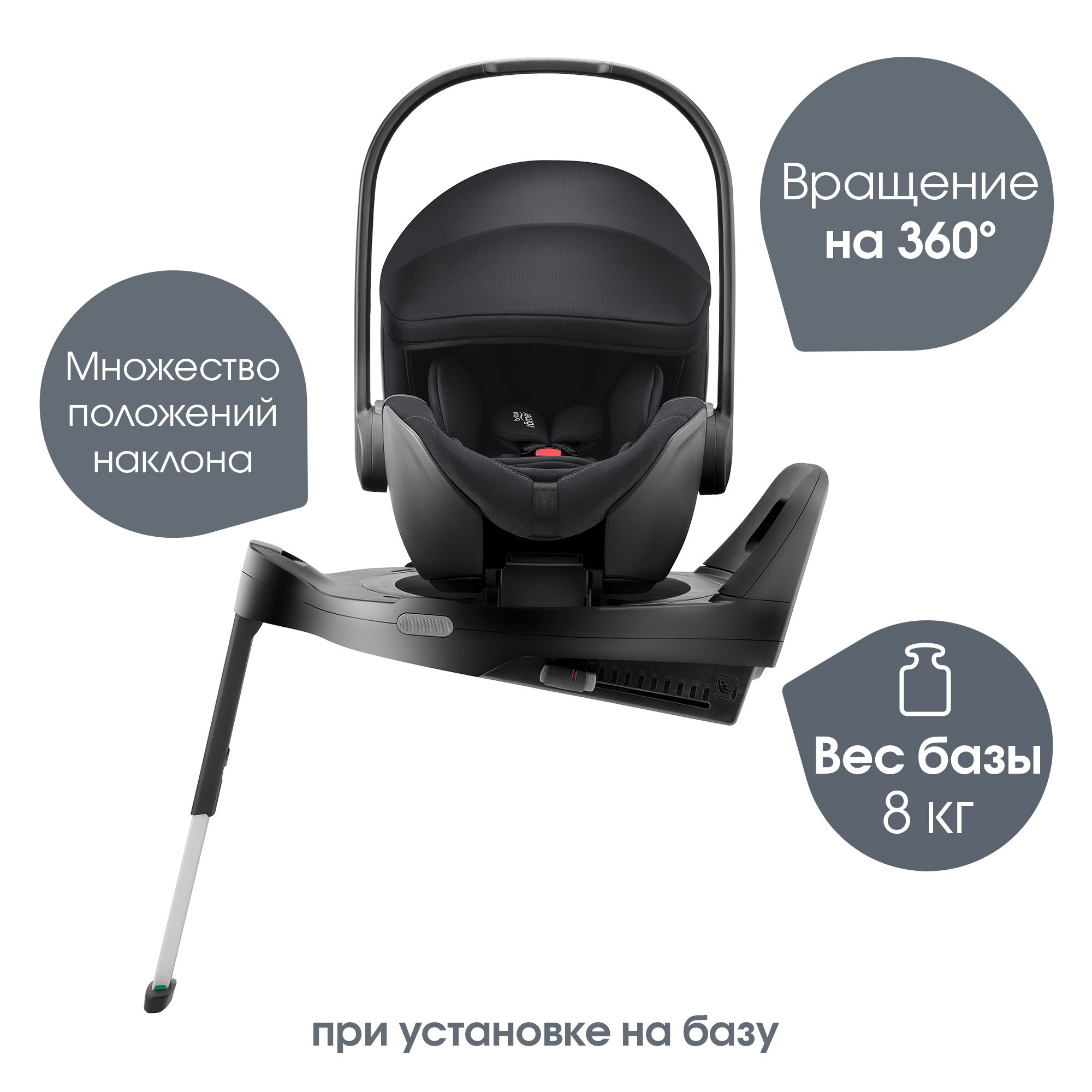 Автокресло Britax Roemer Baby-Safe pro Classic Deep Black и Vario base 5 Z - фото 9