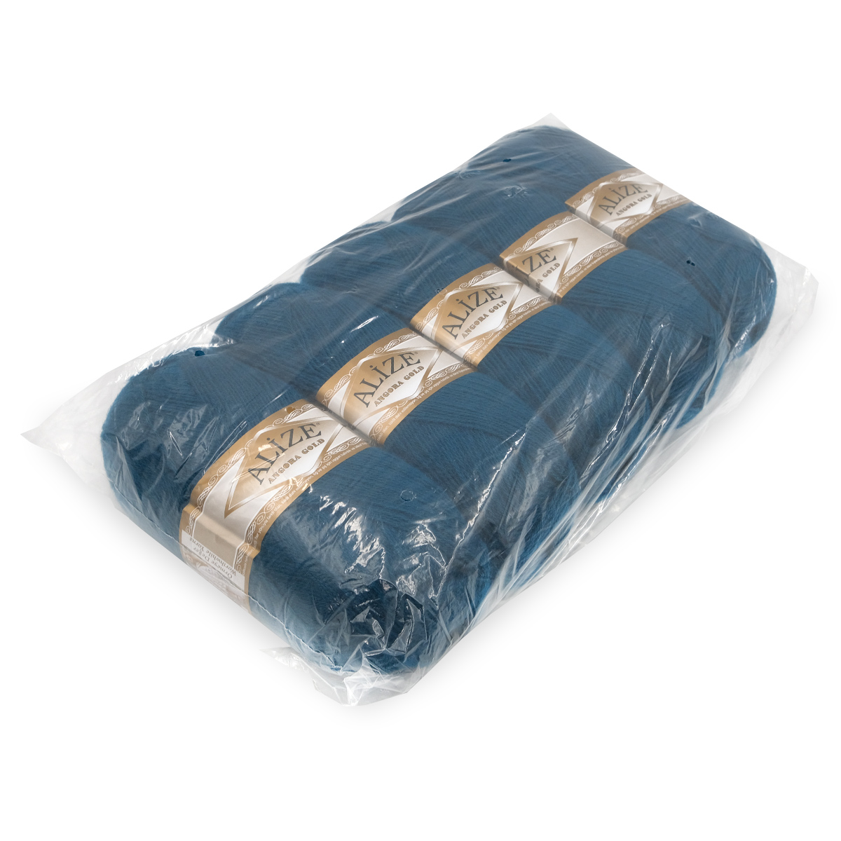 Пряжа Alize мягкая теплая для шарфов кардиганов Angora Gold 100 гр 550 м 5 мотков 17 синий - фото 8
