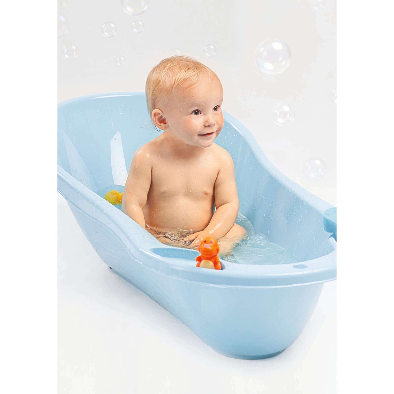 Ванна детская Пластишка с клапаном для слива воды 1000х490х305 мм 46 л светло-голубая - фото 6