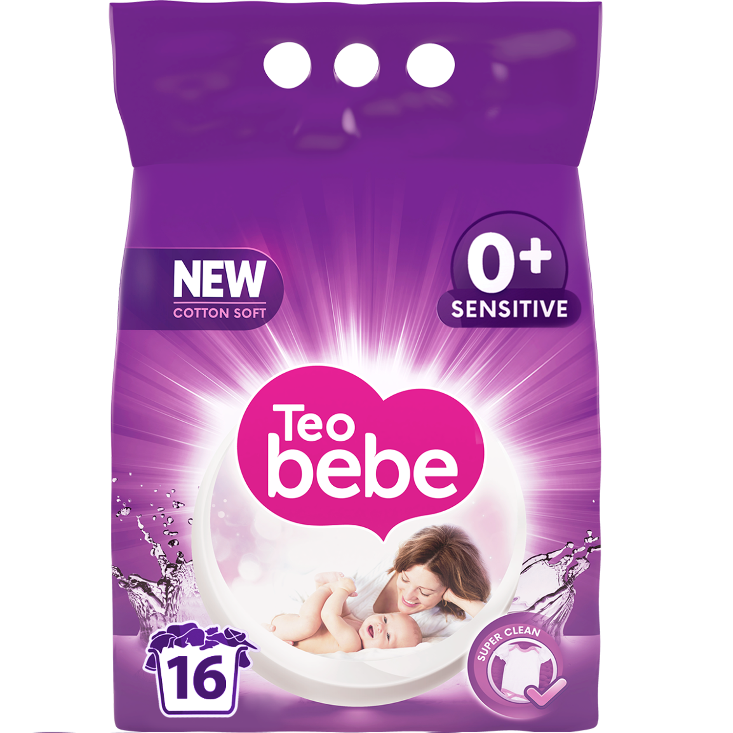 Стиральный порошок Teo Bebe для детского белья Cotton Soft 2400 гр - фото 1