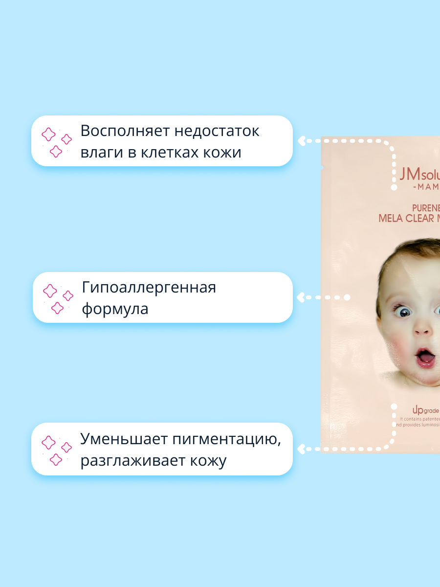 Маска тканевая JMsolution Mama выравнивающая тон кожи 30 мл - фото 3