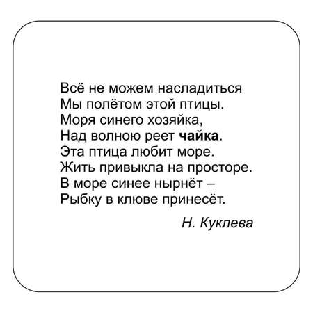 Тематические карточки Учитель Птицы Красочные картинки со стихами и загадками 12 шт