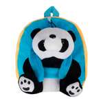 Рюкзак с игрушкой Little Mania желто-голубой Панда